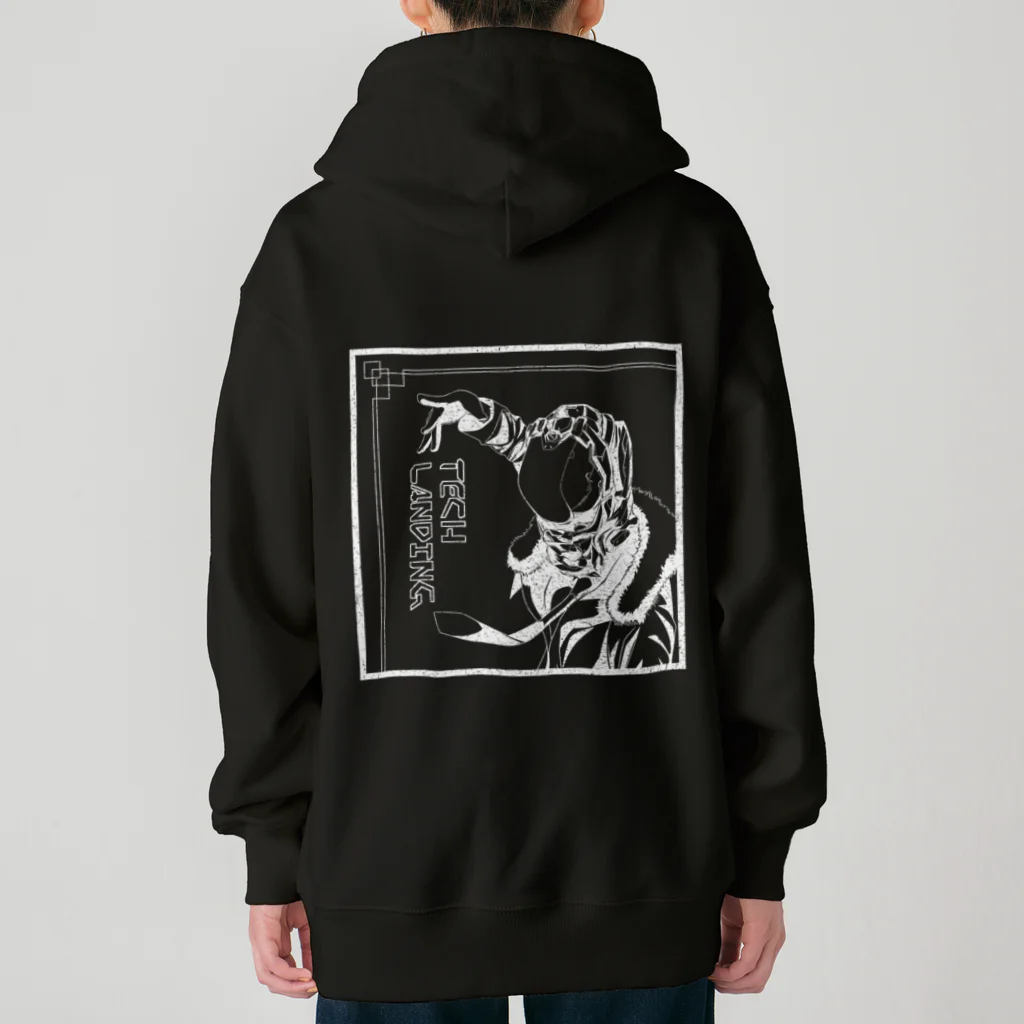 プラントemoonのTECH LANDING（ブラック、ネイビー） Heavyweight Zip Hoodie