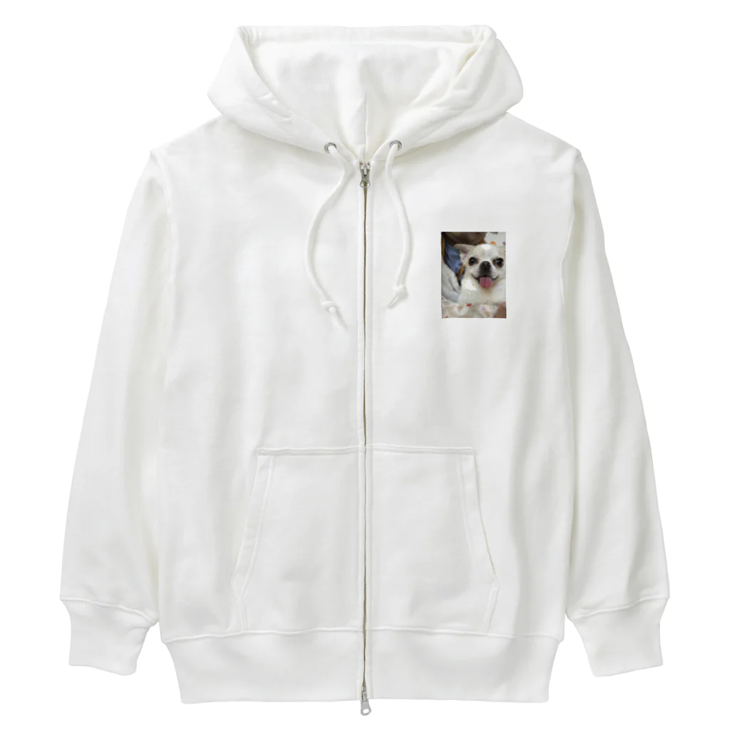 チワワの実夕ちゃんと保護犬保護猫ちゃん達の保護犬のみるたん Heavyweight Zip Hoodie