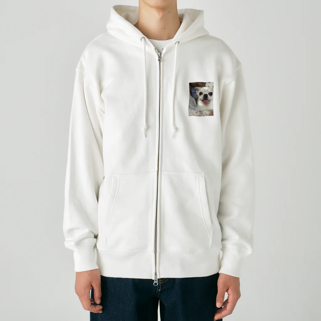 チワワの実夕ちゃんと保護犬保護猫ちゃん達の保護犬のみるたん Heavyweight Zip Hoodie