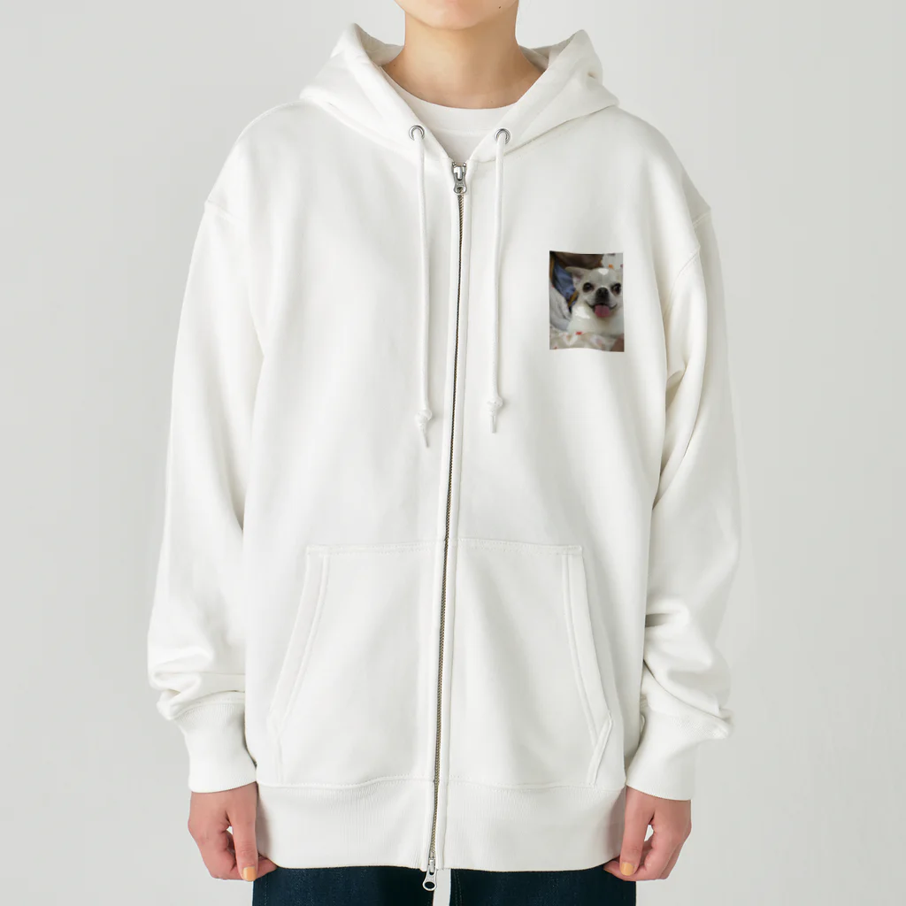 チワワの実夕ちゃんと保護犬保護猫ちゃん達の保護犬のみるたん Heavyweight Zip Hoodie