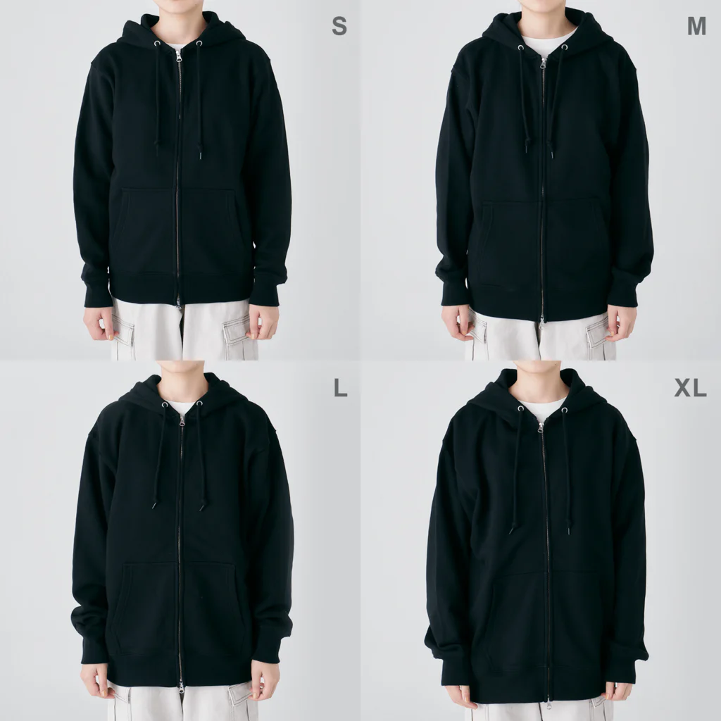 Ａ’ｚｗｏｒｋＳの合わせ二つ髑髏 薄墨（オリジナル家紋シリーズ） Heavyweight Zip Hoodie