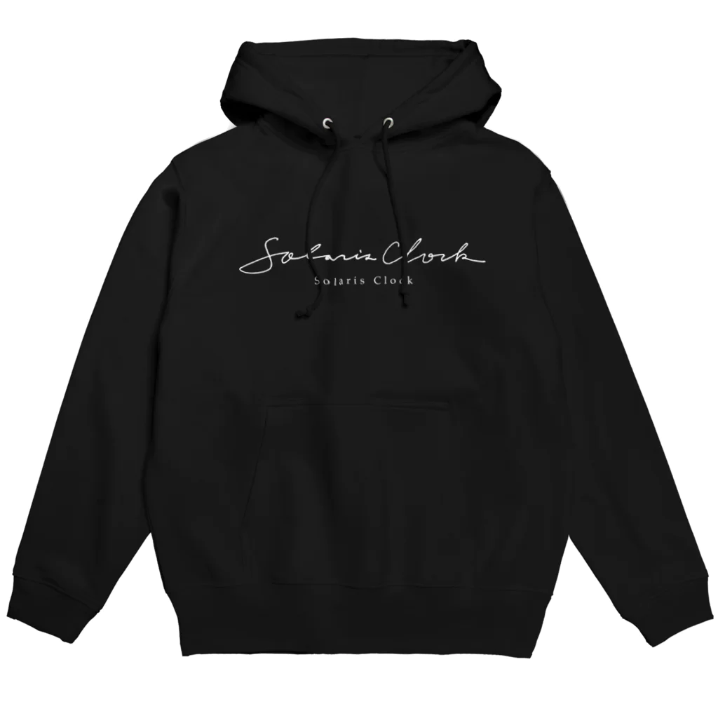 Solaris Clockの筆記体ロゴパーカー(白字) Hoodie