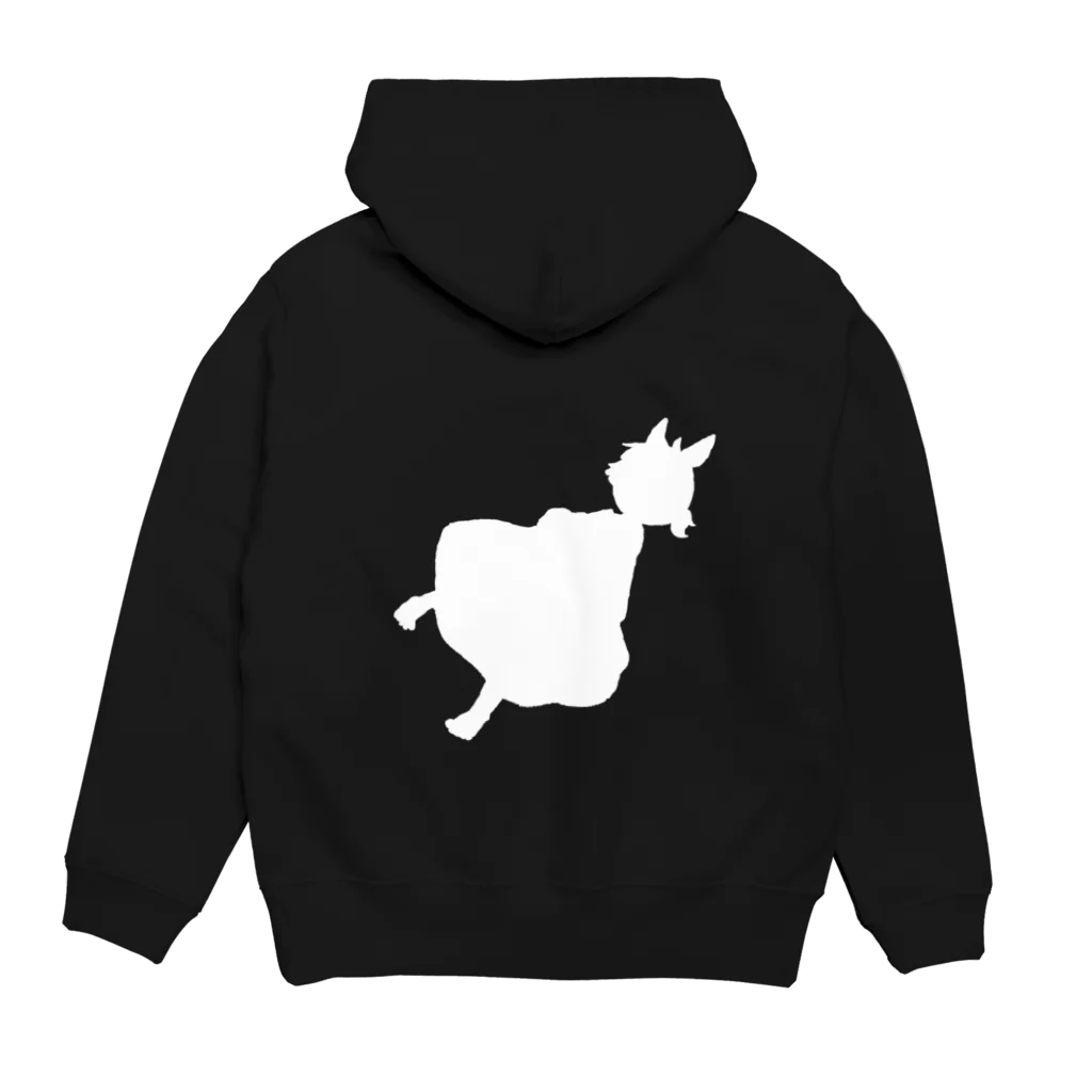 香モン ブランドの【ふわわ】白② Hoodie:back