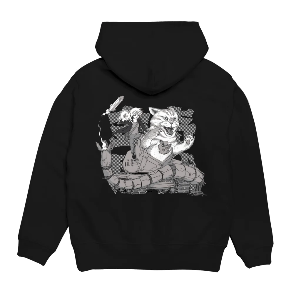 OGR Labのロボット猫と少女 Hoodie:back