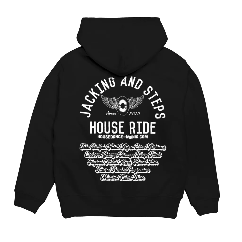 HOUSE DANCE MANIAの【2022ss】House Ride　Winged wheel Hoodie:back