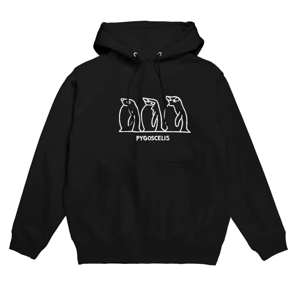 きゅう🐧イラストレーターのロゴ風ピゴセリス(白線) Hoodie