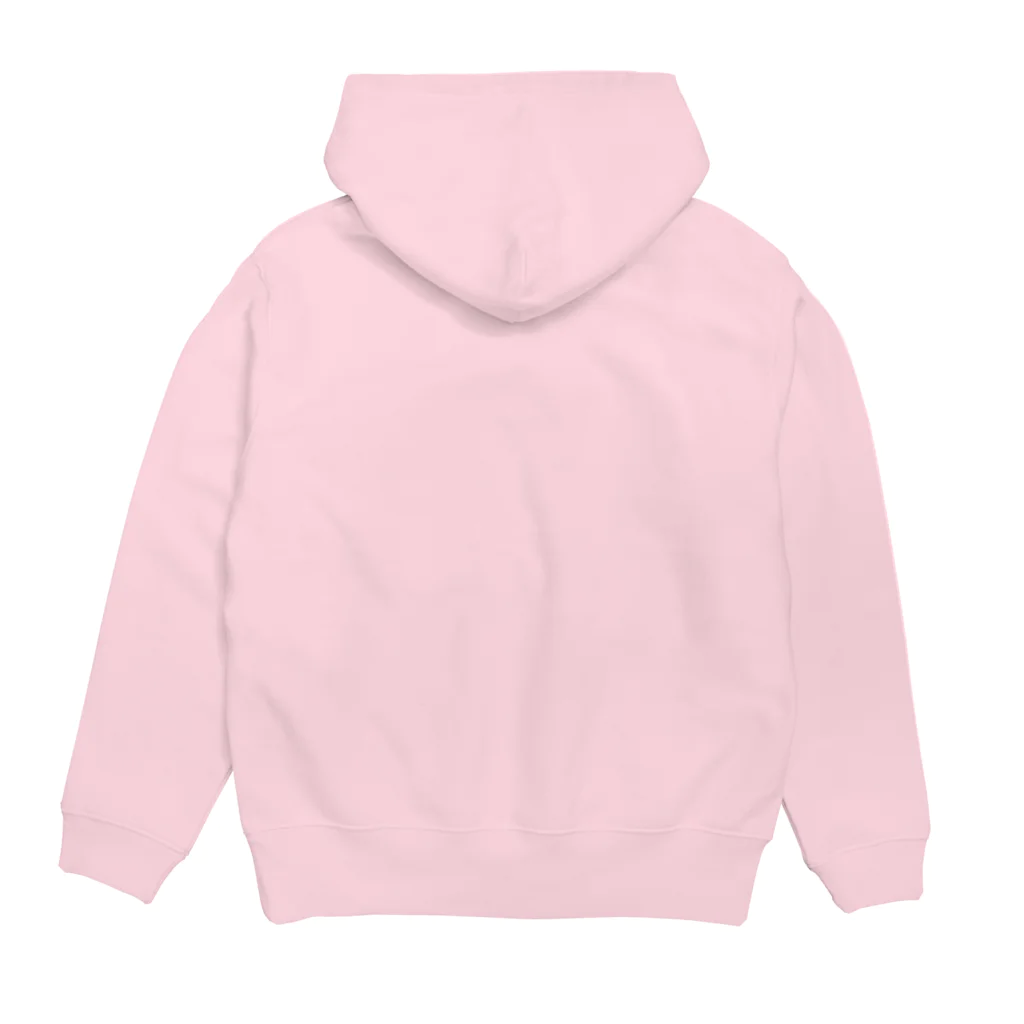 ゆるいぐっずを生み出す母のヒモになりたいうさぎのグッズロゴモジ Hoodie:back