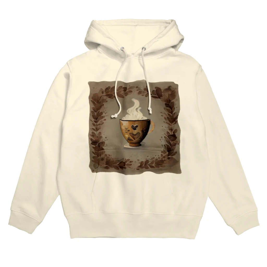 leisurely_lifeのA richly decorated coffee-inspired T-shirt design Hoodie