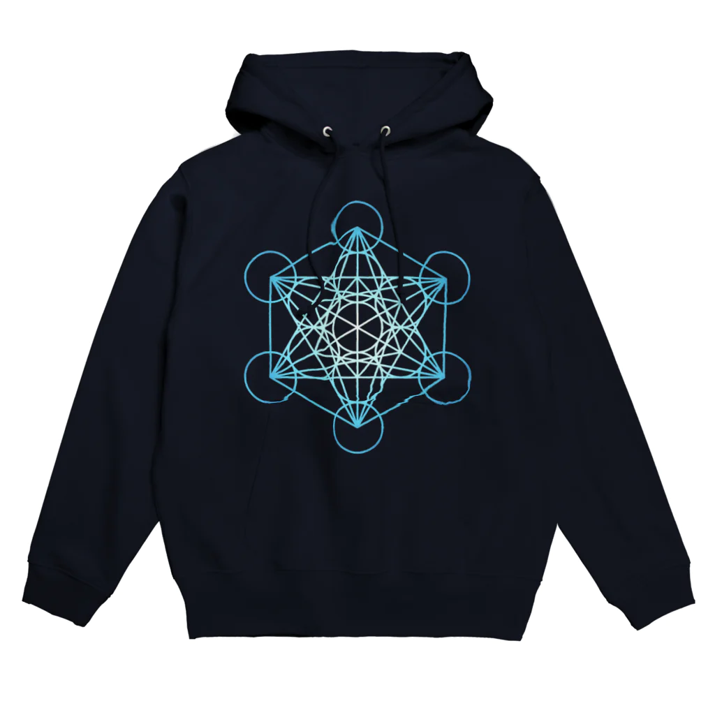  Pastel Design Art 天使のお部屋のメタトロンスター青 Hoodie