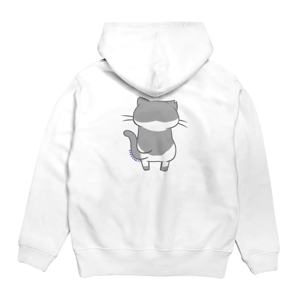 絵娯クリエイトのひのもとにゃんこ®️ 尺八 / 雷蔵 Hoodie:back