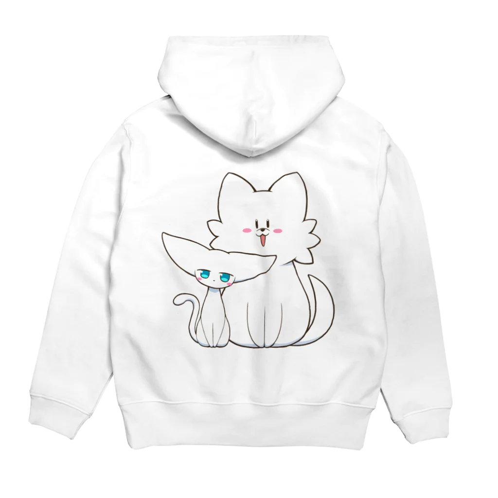 カッキー創作チャンネルのニャンさん＆ワンさん Hoodie:back