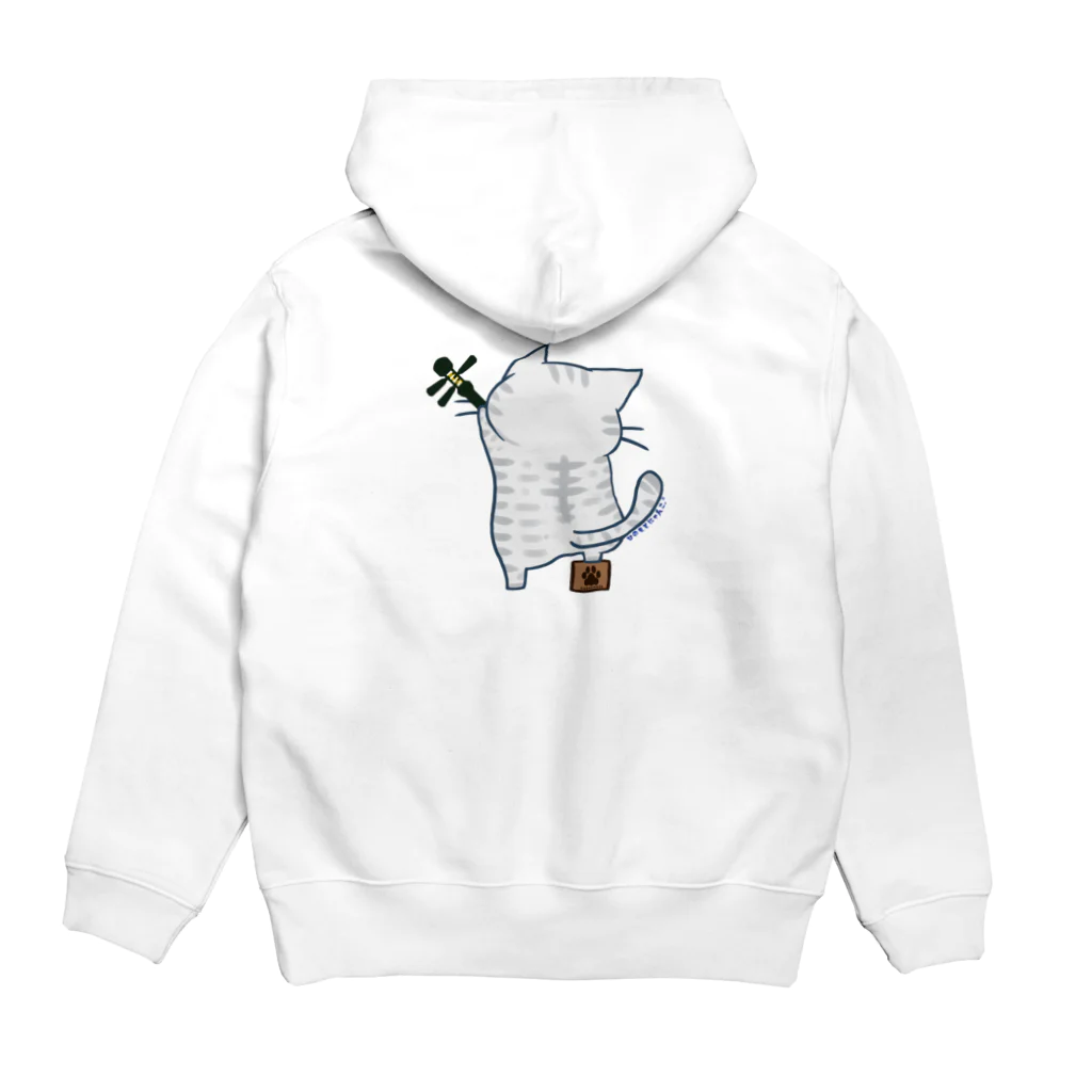 絵娯クリエイトのひのもとにゃんこ® 津軽三味線にゃんこ Hoodie:back