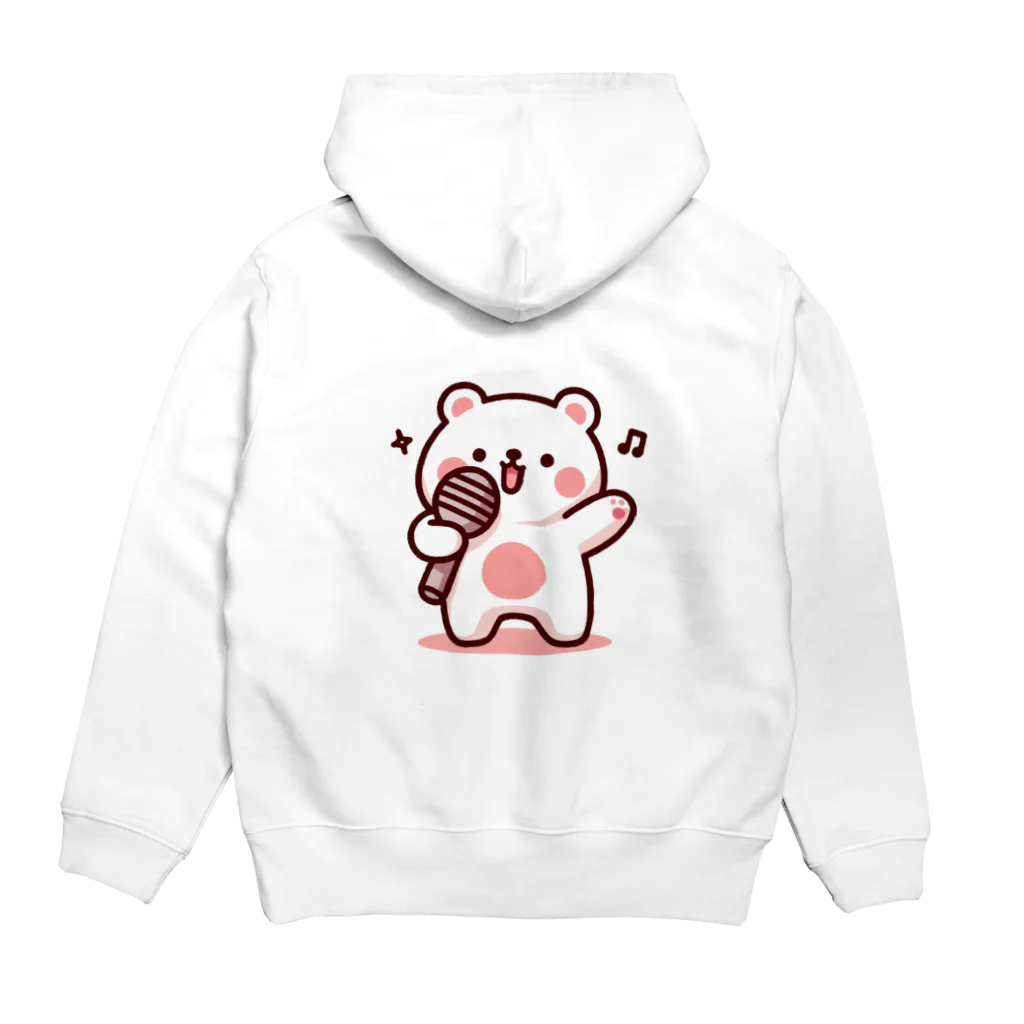 kumainchouの熱唱　くま Hoodie:back