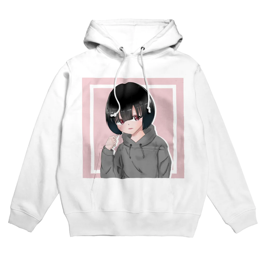 癒しの場所のパーカー姿の女の子 Hoodie