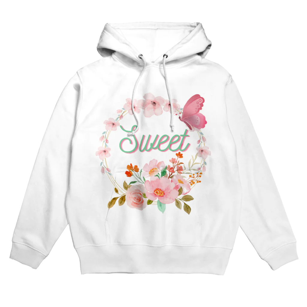 Japan  KAWAIIのフローラルリース Hoodie