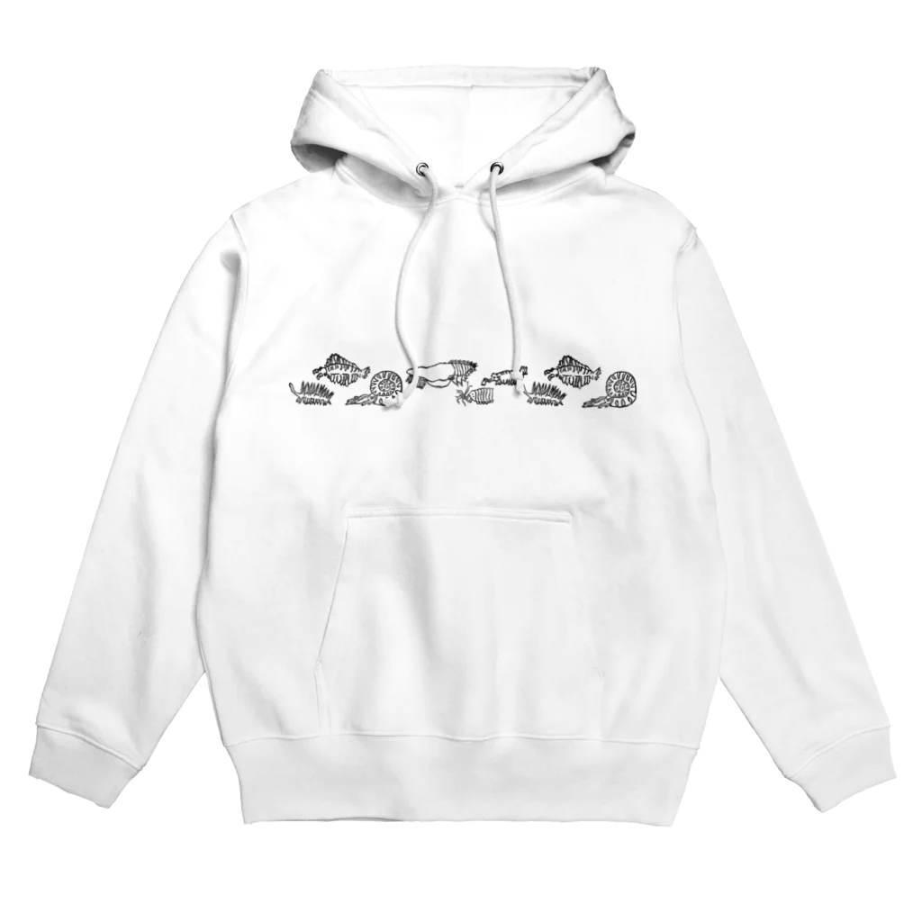 はんこや　ののの長く並ぶ古代生物 Hoodie