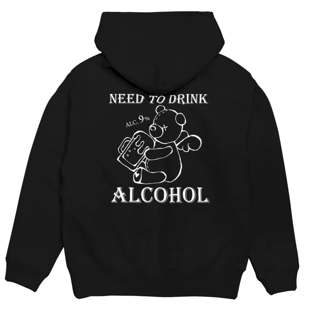 muuuuutosanの【濃い色用】9%酒パーカー（バックプリント） Hoodie:back