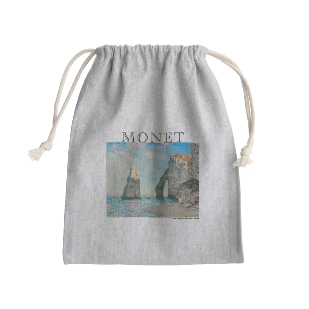 MUGEN ARTのモネ　エトルタの断崖  Claude Monet Mini Drawstring Bag