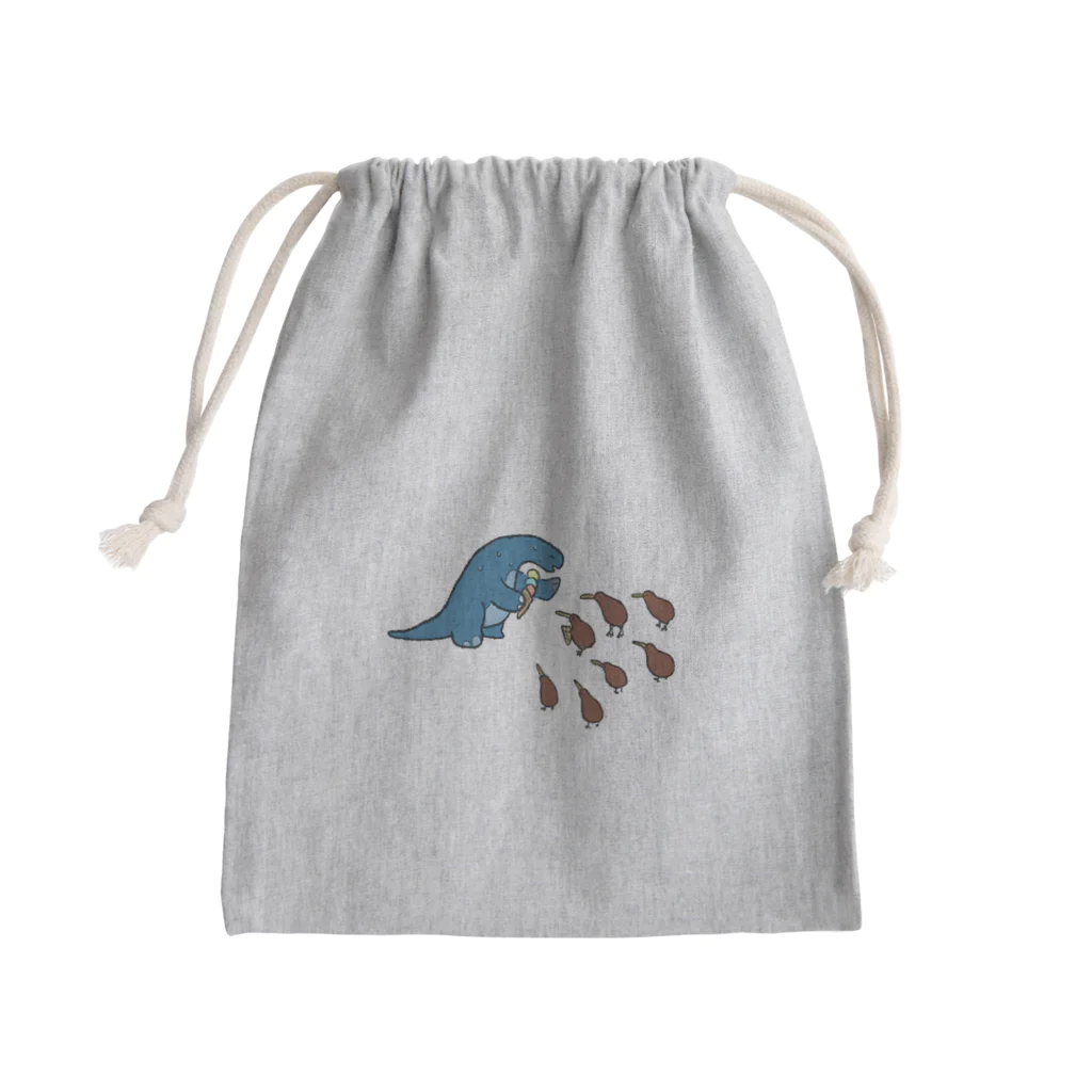 ningen_lifeのkiwi&kyoryu（愛）/巾着 Mini Drawstring Bag