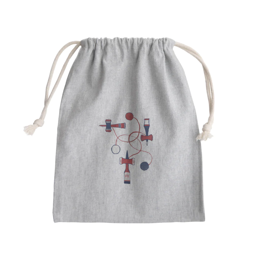 IZANAMI by Akane Yabushitaの【日本レトロ#09】けん玉 Mini Drawstring Bag
