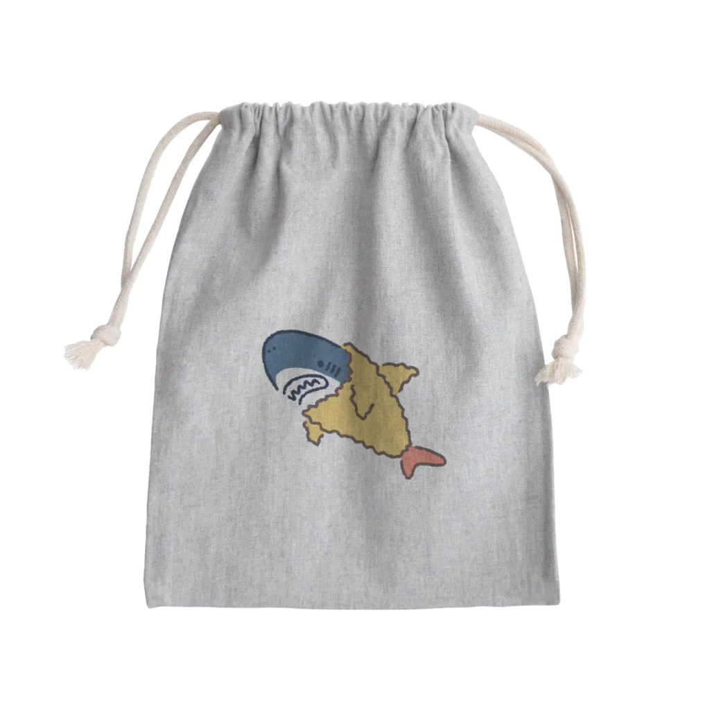 サメ わりとおもいのサメは海老天ごっこがお好き Mini Drawstring Bag