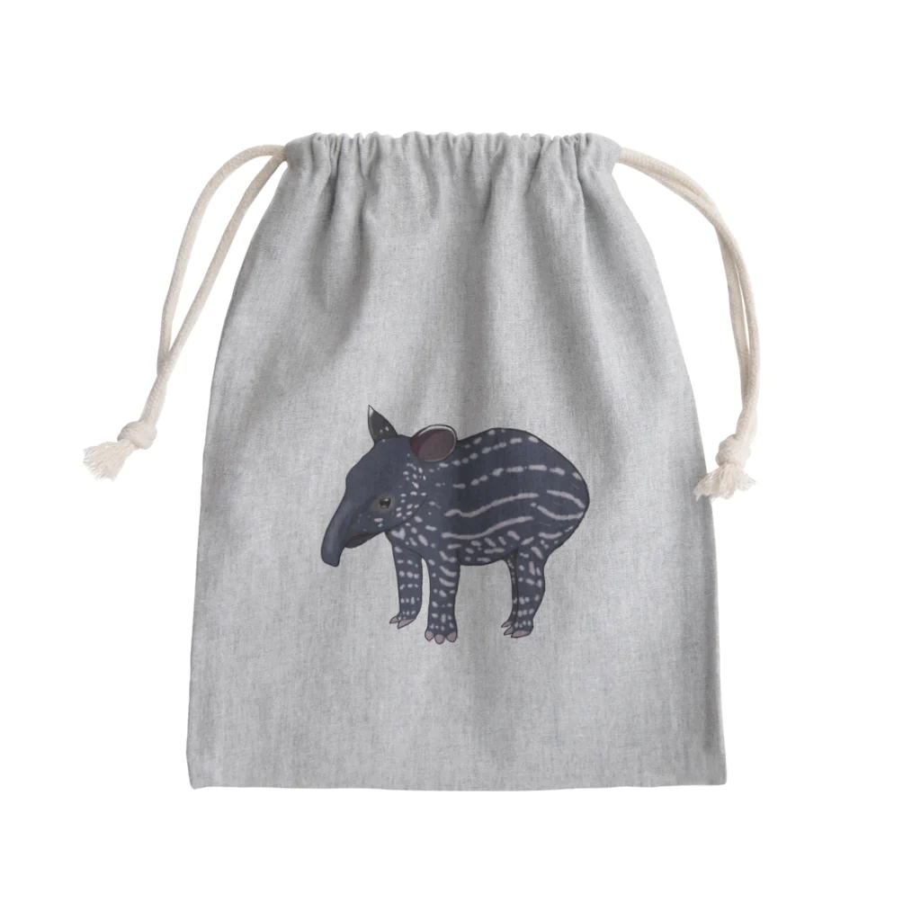 LalaHangeulのマレーバクの子供(文字無し) Mini Drawstring Bag