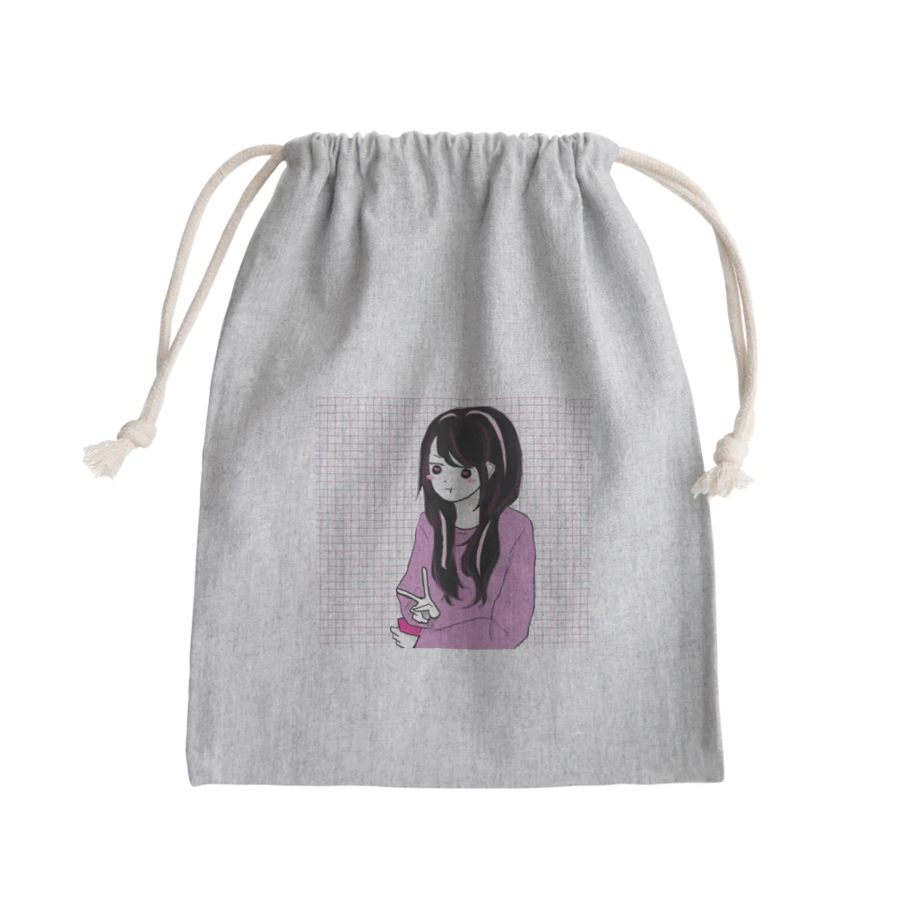 YXYの美味しいもの食べるちゃん。 Mini Drawstring Bag