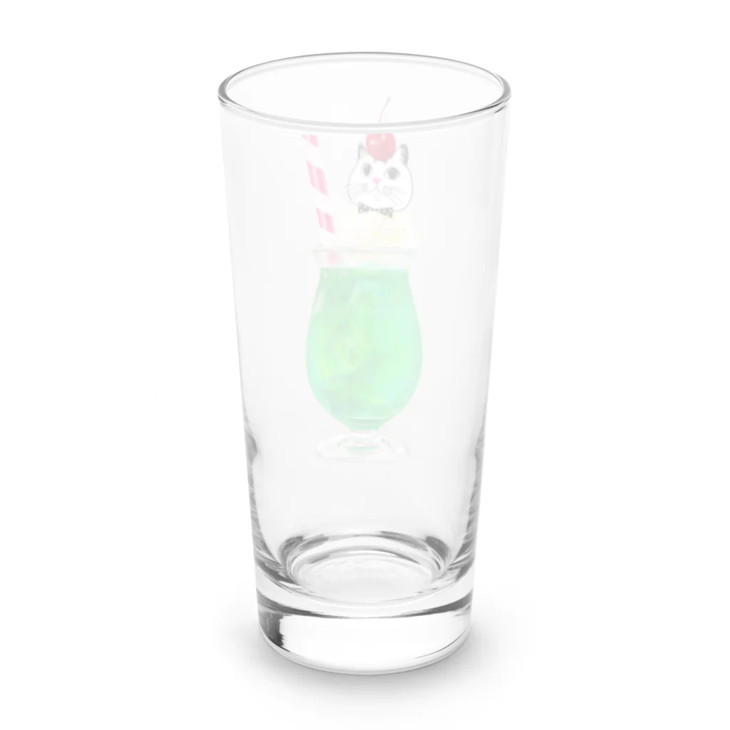 Lovecatfashionのモチ猫ちゃんクリームソーダ Long Sized Water Glass :back