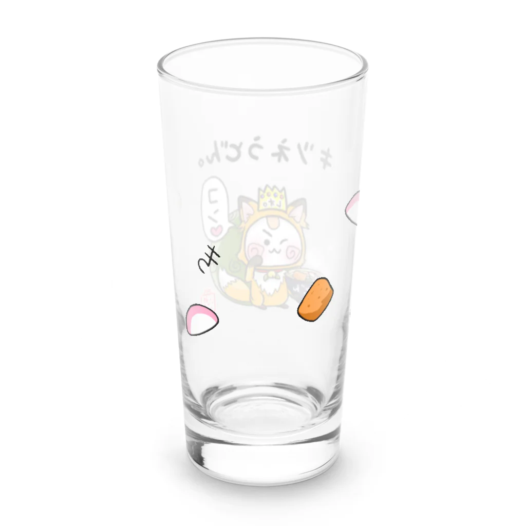 旅猫王子れぉにゃん👑😼公式(©️レイラゆーし。©️ Layla-246yuusi.)のキツネうどん☆れぉにゃん Long Sized Water Glass :back