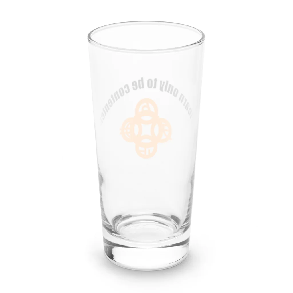 『Nothing Is Real』-- IN SUZURIの吾唯足知h.t.ショルダーアーチ橙・黒英語 Long Sized Water Glass :back