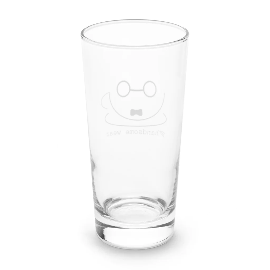 handsome wearのハンサムくん・イン・カップ / デザインロゴカフェタイム Long Sized Water Glass :back