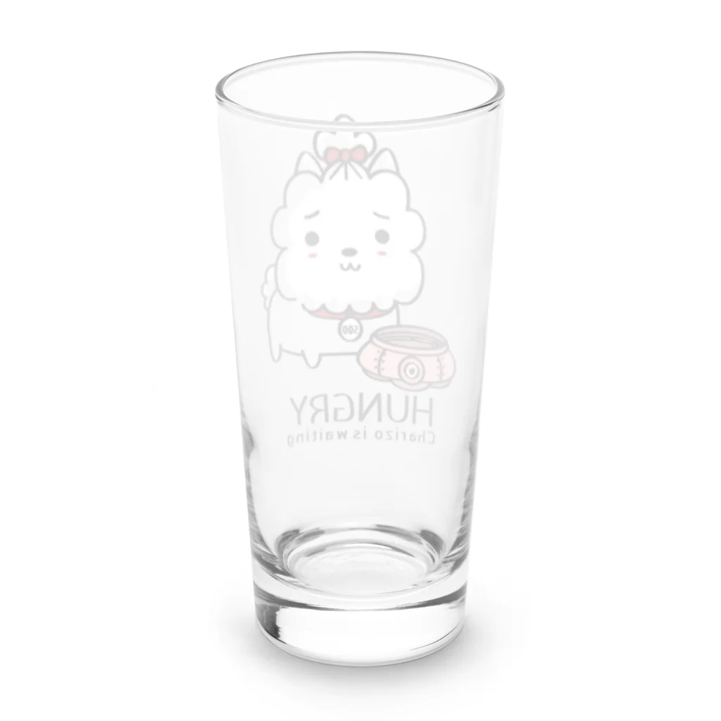 イラスト MONYAAT のCT03　ハングリー♪チャリゾー Long Sized Water Glass :back