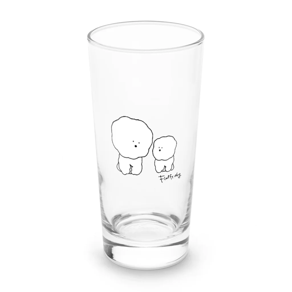 fluffy.dogのもふもふ Long Sized Water Glass :front