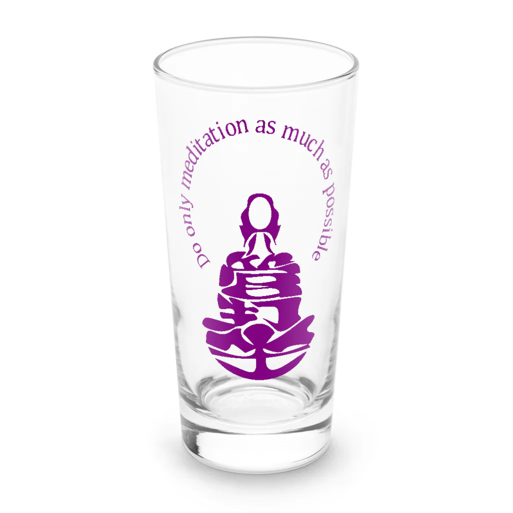 『Nothing Is Real』-- IN SUZURIの只管打坐h.t.　紫 Long Sized Water Glass :front