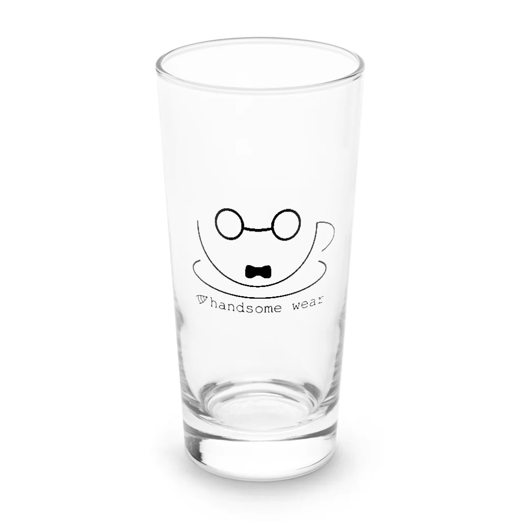 handsome wearのハンサムくん・イン・カップ / デザインロゴカフェタイム Long Sized Water Glass :front