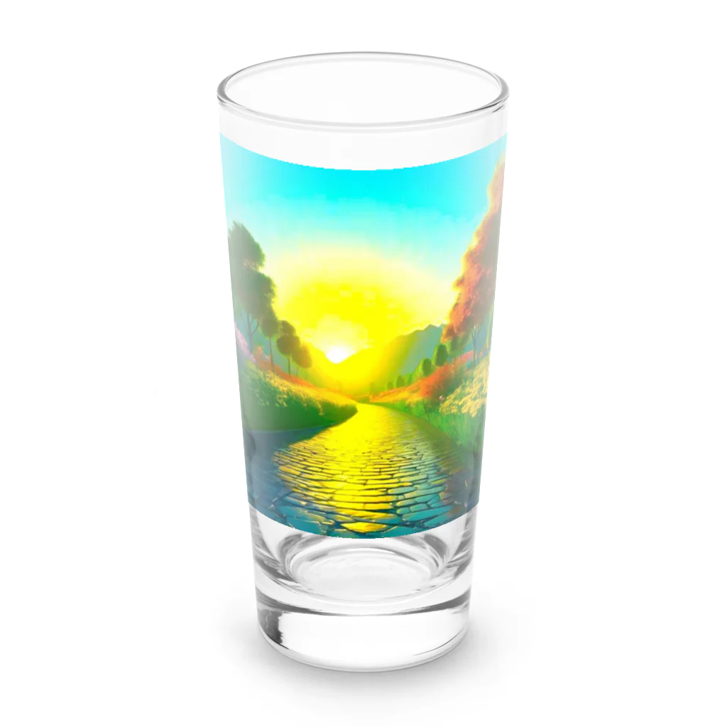 million-mindの雨に濡れた石畳 Long Sized Water Glass :front