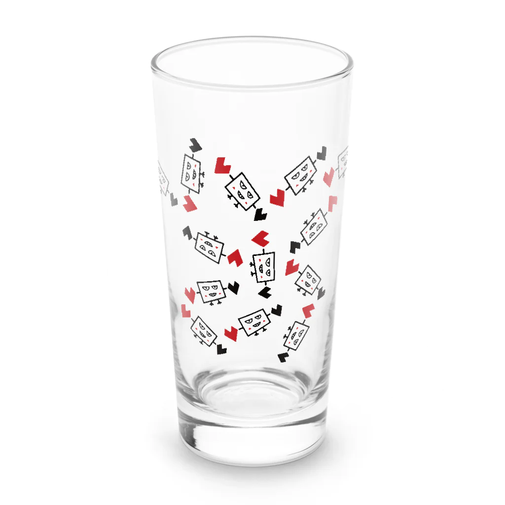 かまたクリーニング SUZURI支店の鳥になれなかったTV：画伯オリジナル Long Sized Water Glass :front