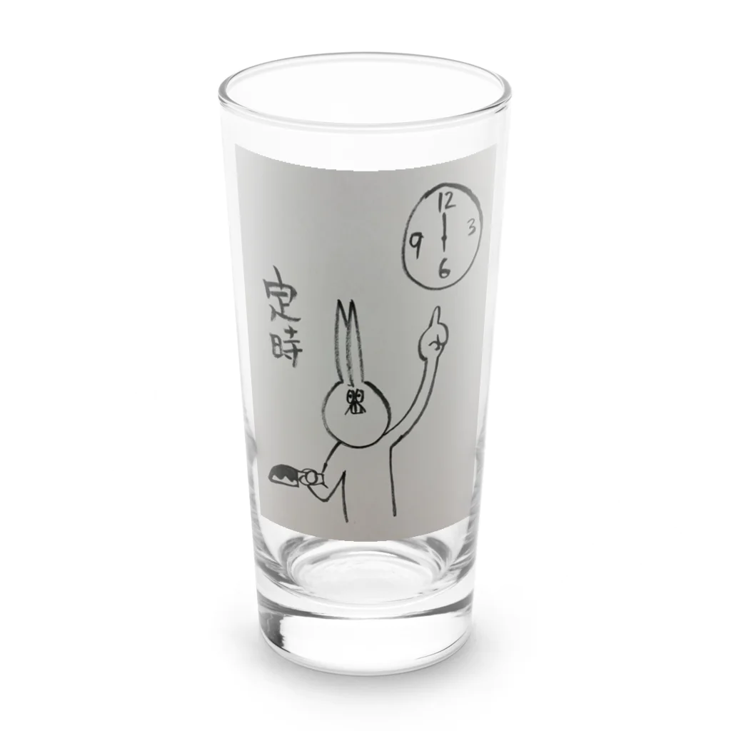 ❄️すの❄️の定時に帰りたいゆるうさ Long Sized Water Glass :front