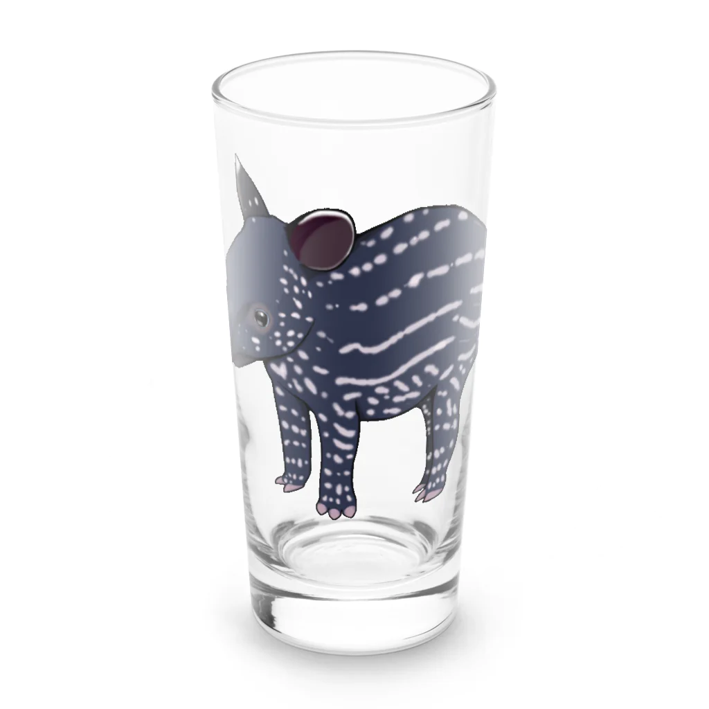 LalaHangeulのマレーバクの子供(文字無し) Long Sized Water Glass :front