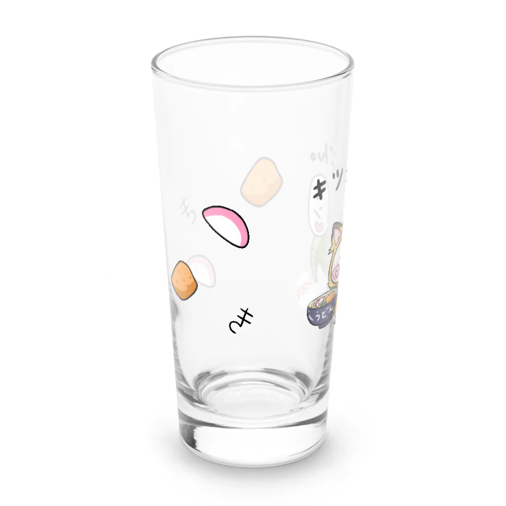 旅猫王子れぉにゃん👑😼公式(©️レイラゆーし。©️ Layla-246yuusi.)のキツネうどん☆れぉにゃん Long Sized Water Glass :left