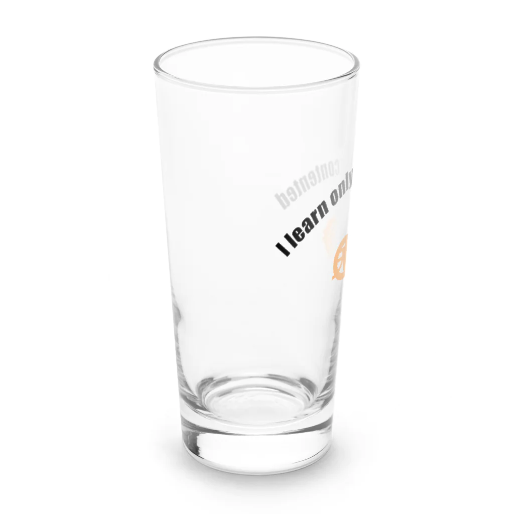 『Nothing Is Real』-- IN SUZURIの吾唯足知h.t.ショルダーアーチ橙・黒英語 Long Sized Water Glass :left