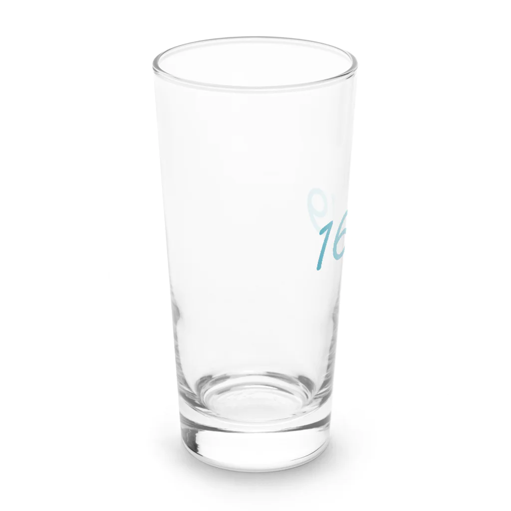 それいけ！中年庭球部の16ｘ19（ブルーグレイ） Long Sized Water Glass :left