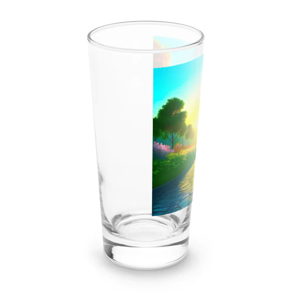 million-mindの雨に濡れた石畳 Long Sized Water Glass :left