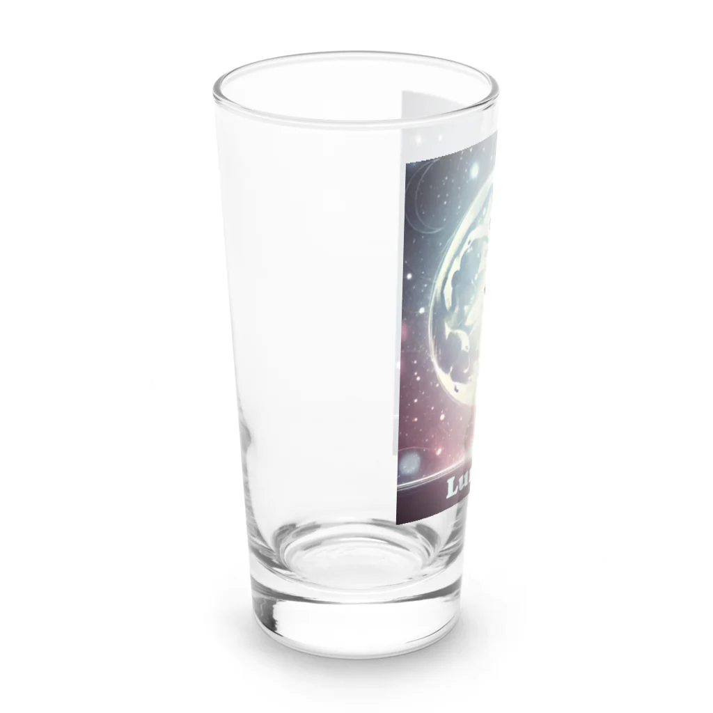 MystiCatの幻想的な猫のシルエット Long Sized Water Glass :left