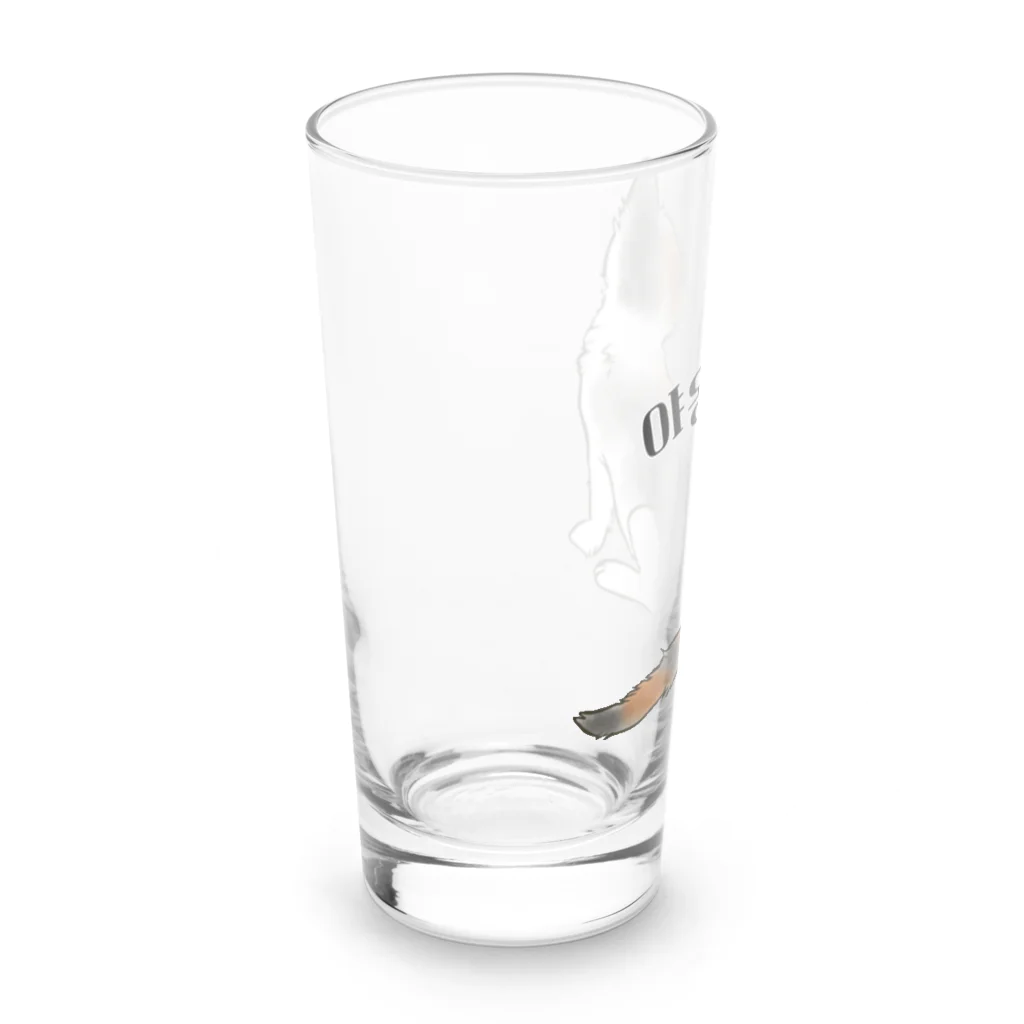 LalaHangeulの三毛猫さん ハングルデザイン  Long Sized Water Glass :left