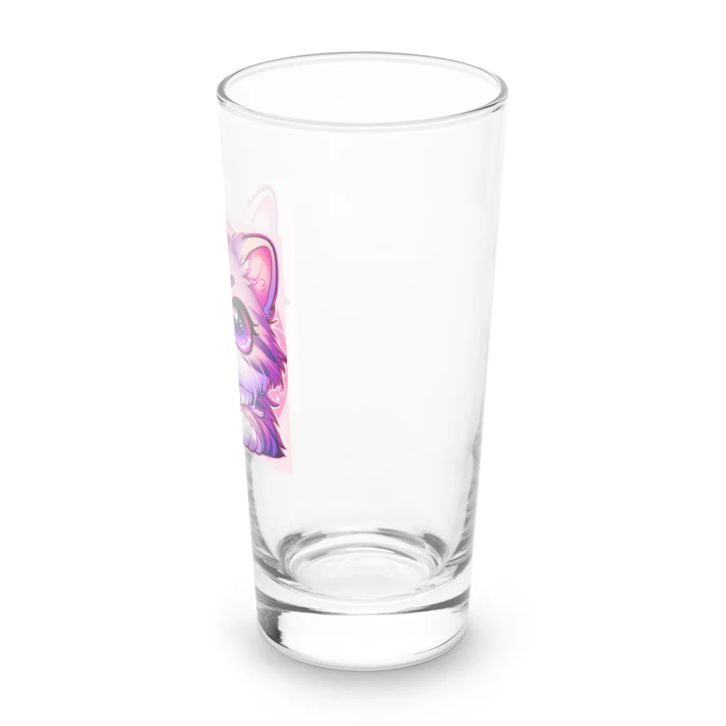 TOM24の些細な事でも興味津々アメショー”モモちゃん” Long Sized Water Glass :right