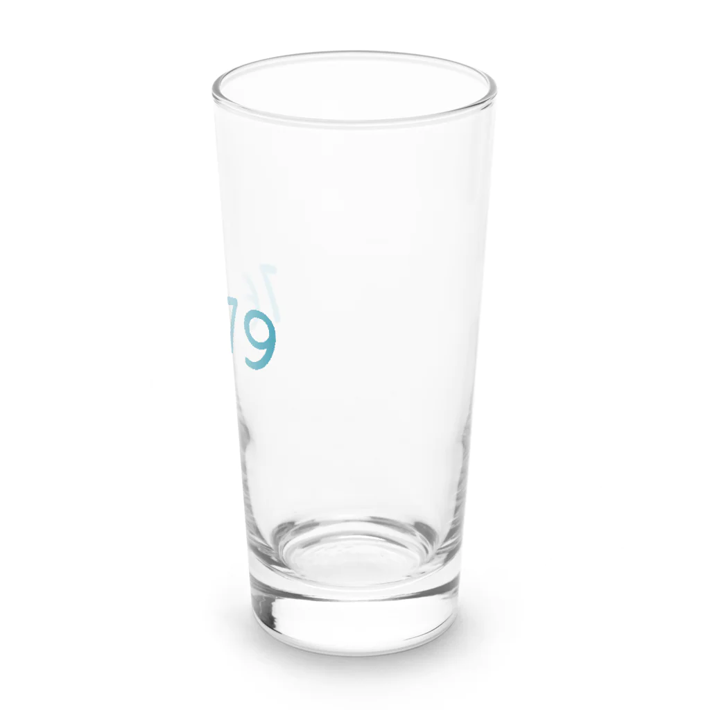 それいけ！中年庭球部の16ｘ19（ブルーグレイ） Long Sized Water Glass :right
