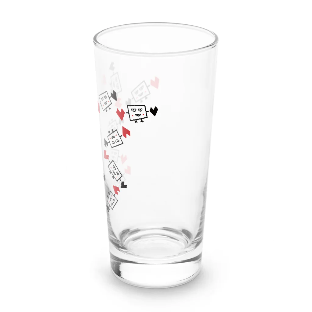 かまたクリーニング SUZURI支店の鳥になれなかったTV：画伯オリジナル Long Sized Water Glass :right