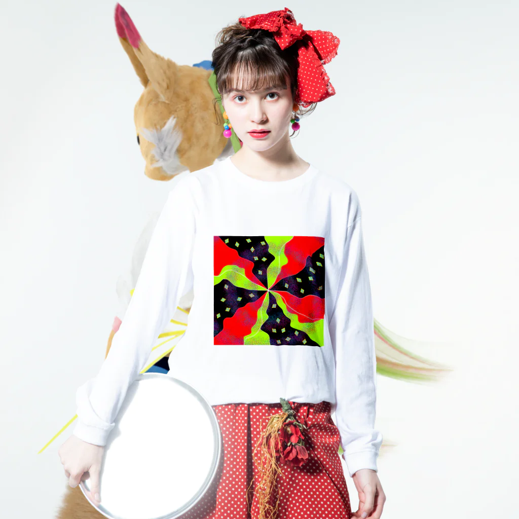 Rio's shopのその光は永遠に Long Sleeve T-Shirt :model wear (front)
