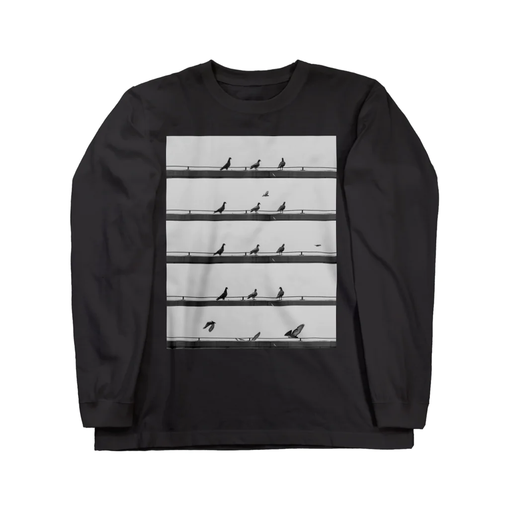 何をみても何かを思い出すのRHYTHMSCAPE-002(PIGEON) Long Sleeve T-Shirt